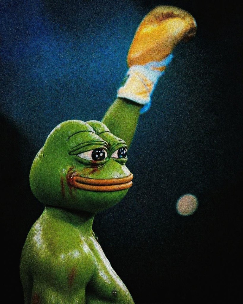 Victory pose after the fight