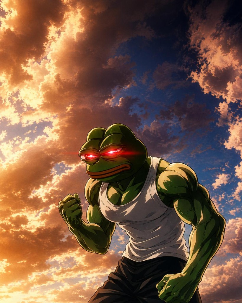 Laser eyes at golden hour